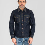 Iron Heart | IHSH-427-IND | 16oz Selvedge Denim CPO Shirt | Indigo
