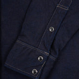 Iron Heart | IHSH-295-IB | 14oz Selvedge Denim Western Shirt | Indigo/Black