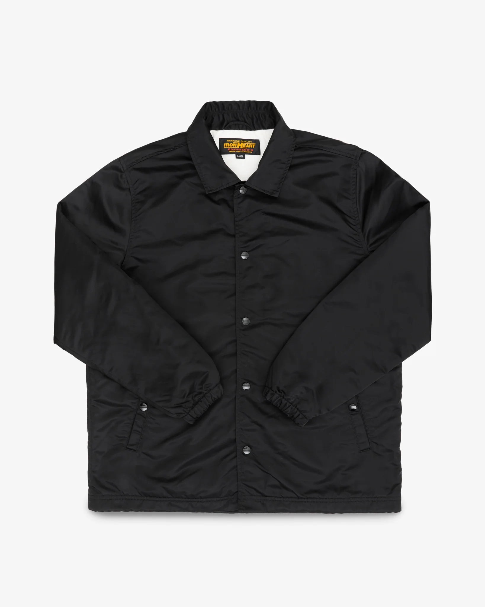 Iron Heart | IHJ-160-BLK-NP | 4.8oz Nylon Coach Jacket - Black