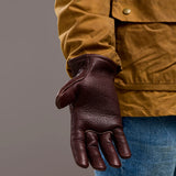 Crud | Gjöra Bison leather gloves | brown