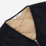3sixteen | Zip Liner Jacket | Black Nylon Sherpa