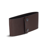 Croots | ACC05 | Vintage Leather Roller Luggage Strap | Dark Brown / Black