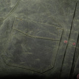 Freenote | RJ-1 Olive | Riders jacket | Waxed canvas | blue lining | Olive