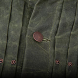 Freenote | RJ-1 Olive | Riders jacket | Waxed canvas | blue lining | Olive
