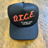Dice Magazine | KEEP KIDS ON BIKES TRUCKER HAT | BLACK