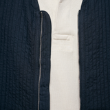 Merz b. Schwanen | VEST01PAD.98.4 | Padded Cotton Zip Vest | Black