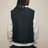 Merz b. Schwanen | VEST01PAD.98.4 | Padded Cotton Zip Vest | Black