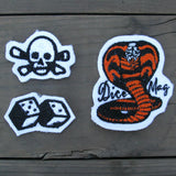 Dice Magazine | chain stitched patches | three pack