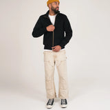 Dehen | Full-Throttle Moto-Sweater | Black