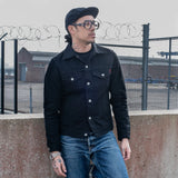 Iron Heart | IHJ-86-BLK | 14oz Selvedge Denim Modified Type III Jacket | Black/Black