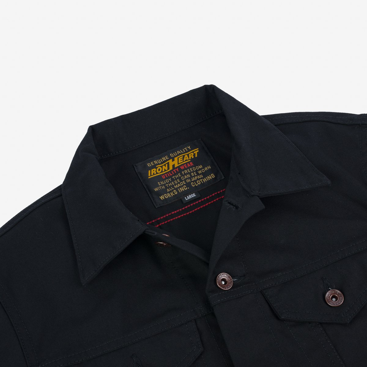 Iron Heart | IHJ-133-BLK | 10oz TC Duck Modified Type III Jacket - Black