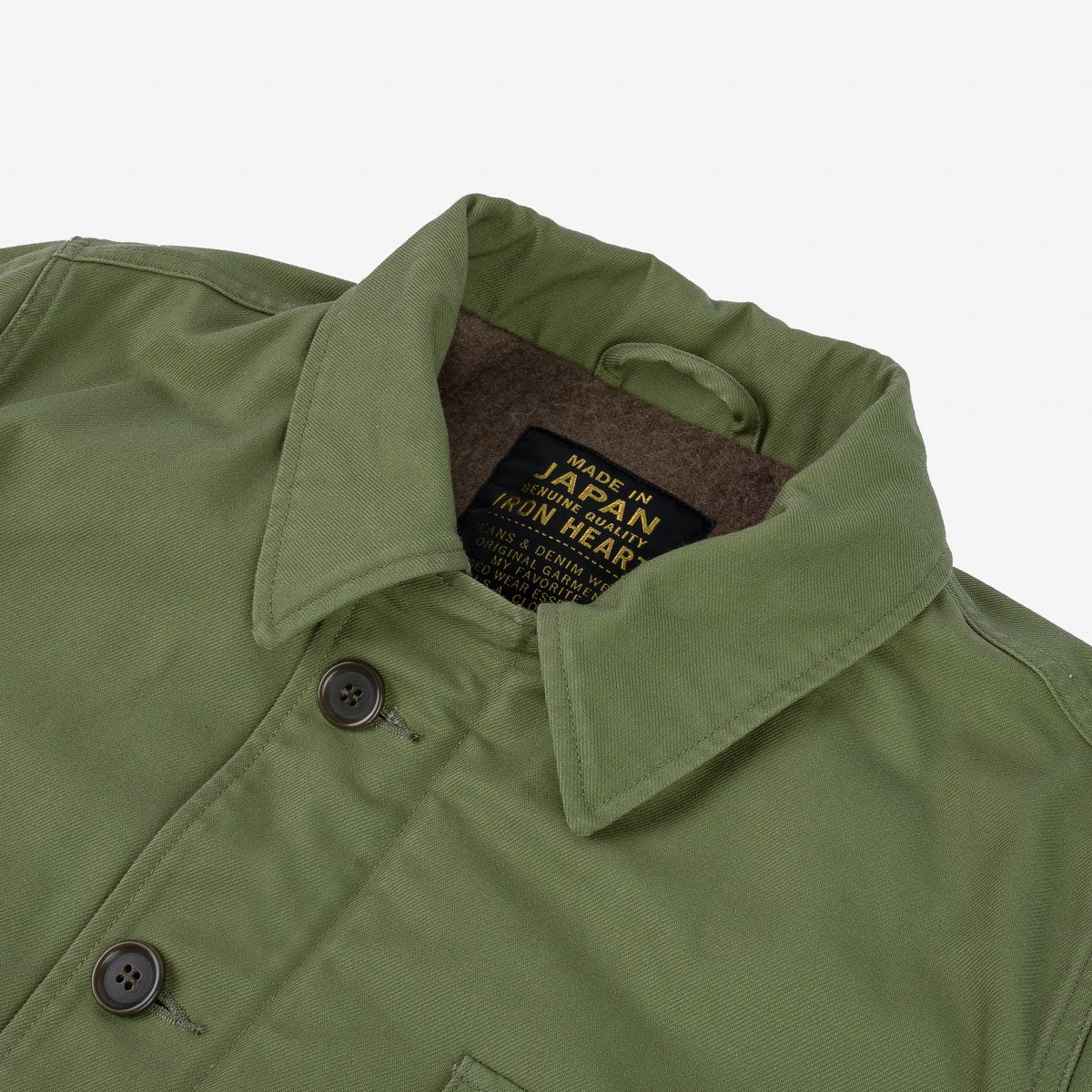 Iron Heart | IHM-39-OLV | Military Serge A2 Deck Jacket | Olive