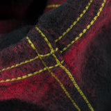 Iron Heart | IHSH-264-RED | Ultra Heavy Flannel Ombré Check Western Shirt | Red/Black