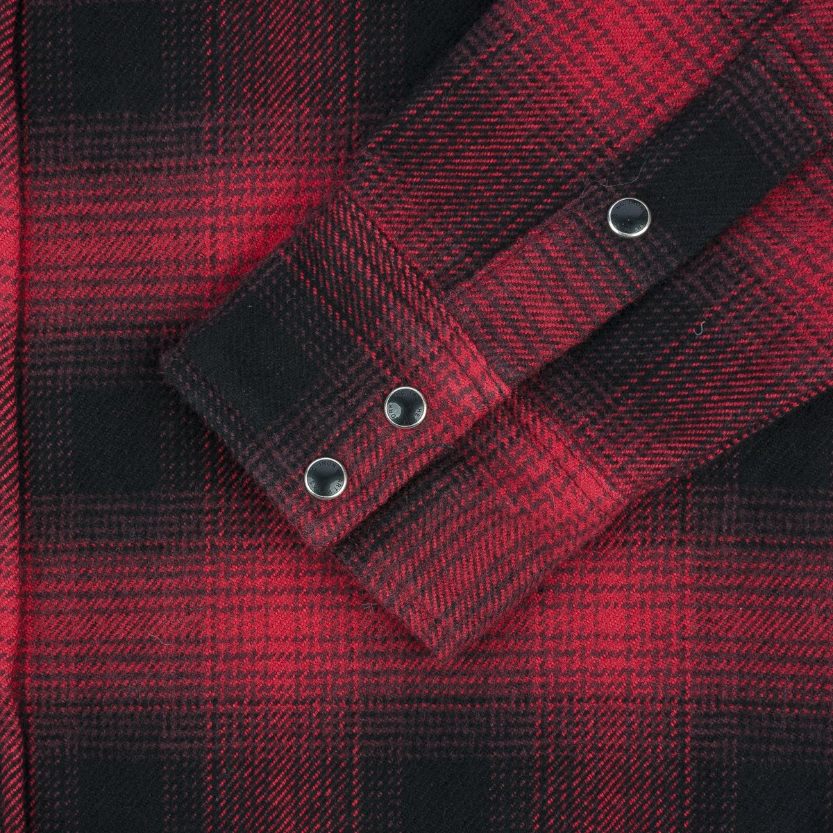 Iron Heart | IHSH-264-RED | Ultra Heavy Flannel Ombré Check Western Shirt | Red/Black