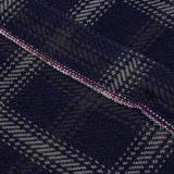 Iron Heart | IHSH-412-YEL | 9oz Selvedge Indigo Check Flannel Work Shirt | BLK