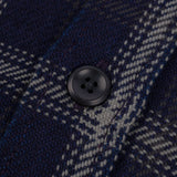 Iron Heart | IHSH-412-YEL | 9oz Selvedge Indigo Check Flannel Work Shirt | BLK