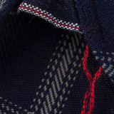 Iron Heart | IHSH-412-YEL | 9oz Selvedge Indigo Check Flannel Work Shirt | BLK