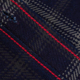 Iron Heart | IHSH-412-YEL | 9oz Selvedge Indigo Check Flannel Work Shirt | BLK
