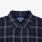 Iron Heart | IHSH-412-YEL | 9oz Selvedge Indigo Check Flannel Work Shirt | BLK