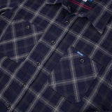 Iron Heart | IHSH-412-YEL | 9oz Selvedge Indigo Check Flannel Work Shirt | BLK