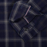Iron Heart | IHSH-412-YEL | 9oz Selvedge Indigo Check Flannel Work Shirt | BLK