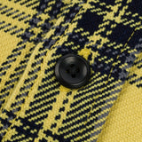 Iron Heart | IHSH-412-YEL | 9oz Selvedge Indigo Check Flannel Work Shirt | Yellow