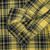 Iron Heart | IHSH-412-YEL | 9oz Selvedge Indigo Check Flannel Work Shirt | Yellow