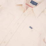 Iron Heart | IHSH-414-WHT | 9oz Cotton Linen Work Shirt | Off White