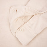 Iron Heart | IHSH-414-WHT | 9oz Cotton Linen Work Shirt | Off White