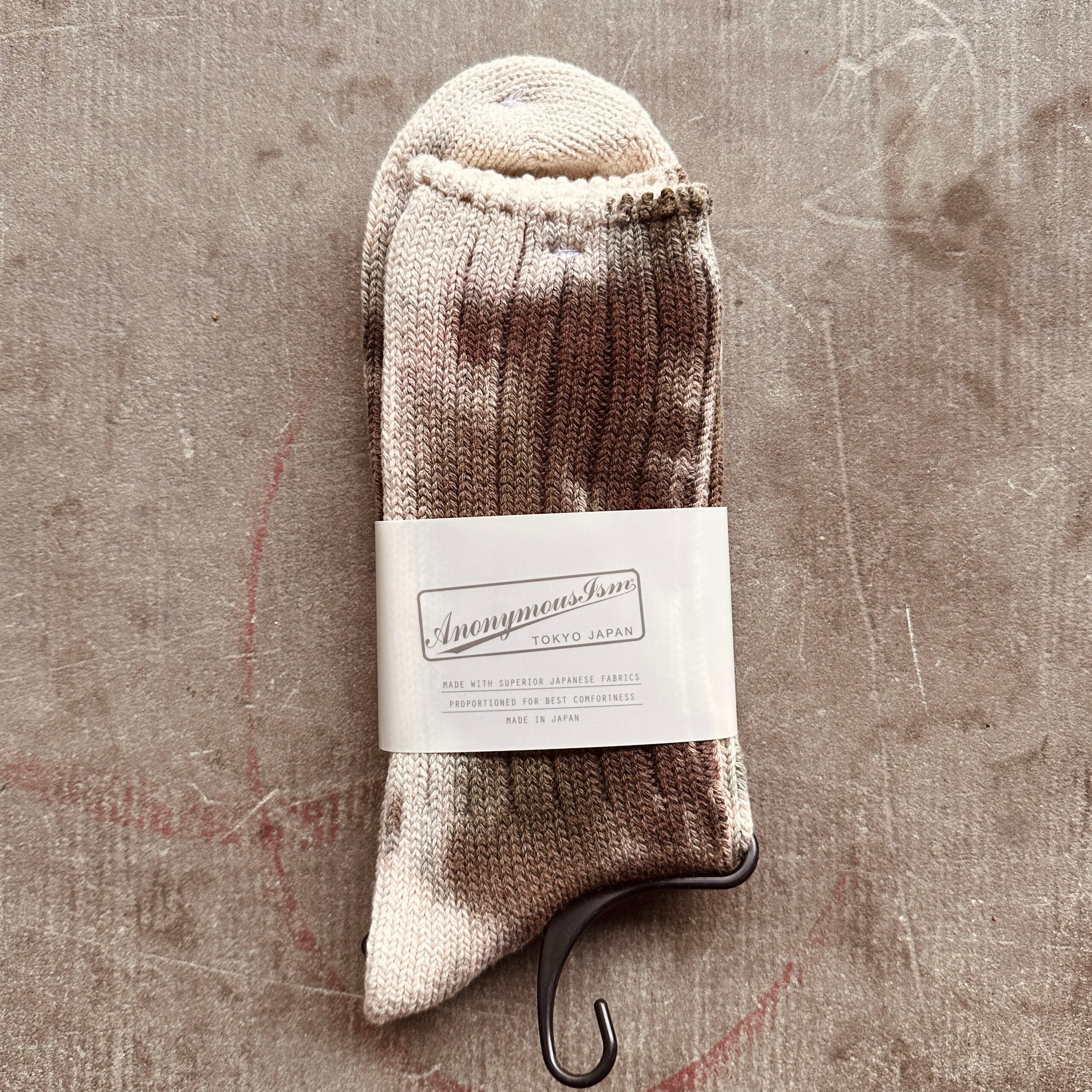 Anonymous Ism | Scatter Dye Crew Sock | Brown