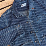 Tellason | Montana Jacket Wabash | Blue / White Stripes