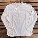 Fullcount | 5222LH-21 | Flat Seam Heavy Weight Long sleeve Henley | Ecru