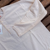 Fullcount | 5222LH-21 | Flat Seam Heavy Weight Long sleeve Henley | Ecru