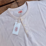 Fullcount | 5222H-21 | Flat Seam Heavyweight Henley T-Shirt | Ecru