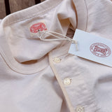 Fullcount | 5222H-21 | Flat Seam Heavyweight Henley T-Shirt | Ecru