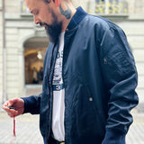 Tellason | MA2 Bomber | Twill Aviator Nylon Sateen | Navy