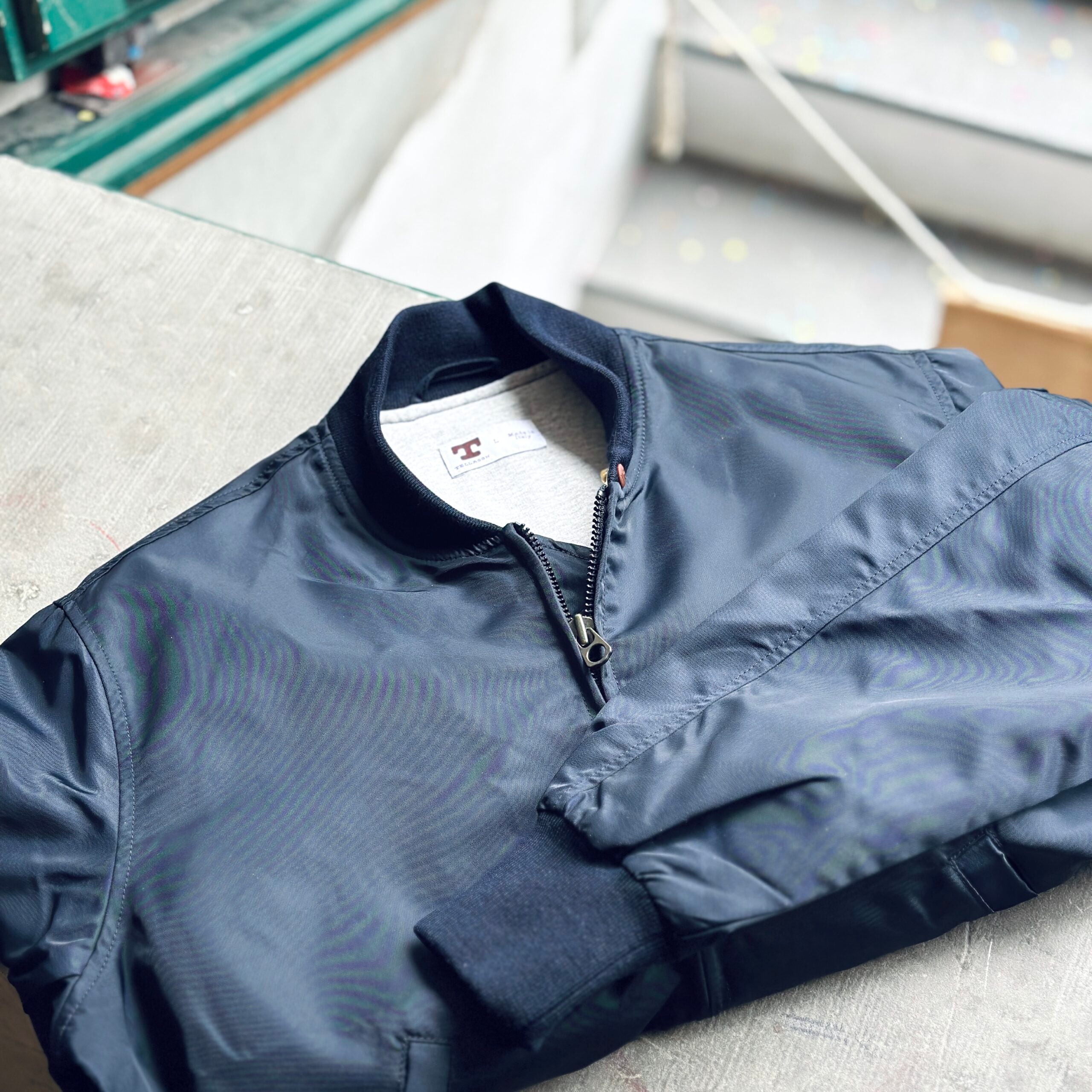 Tellason | MA2 Bomber | Twill Aviator Nylon Sateen | Navy