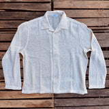 3sixteen | Loop Collar Shirt | Ecru Mesh