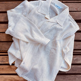 3sixteen | Loop Collar Shirt | Ecru Mesh
