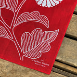 Kobashi Studio | Japanese Chrysanthemum Bandana In Red “Shinku” | BN53RD