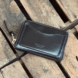 Kobashi Studio | Round Zip Wallet Black “Heri-Kaeshi” | W1100BK