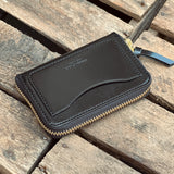 Kobashi Studio | Round Zip Wallet Black “Heri-Kaeshi” | W1100BK