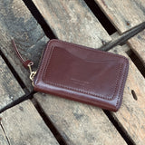 Kobashi Studio | Round Zip Wallet Dark Brown “Heri-Kaeshi” | W1100BR