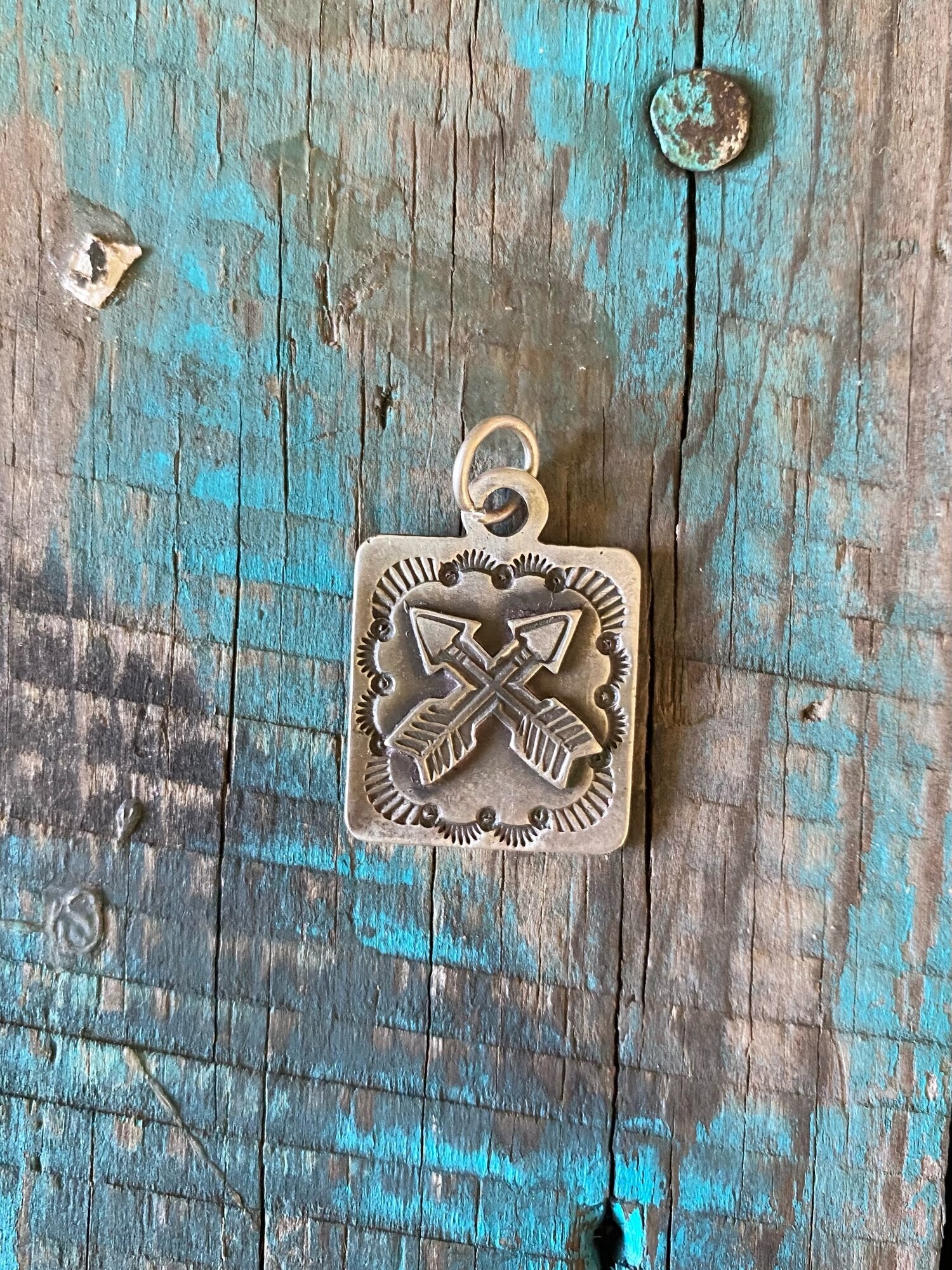 Red Rabbit Trading Co. | Dog Tag Pendant | crossed arrow