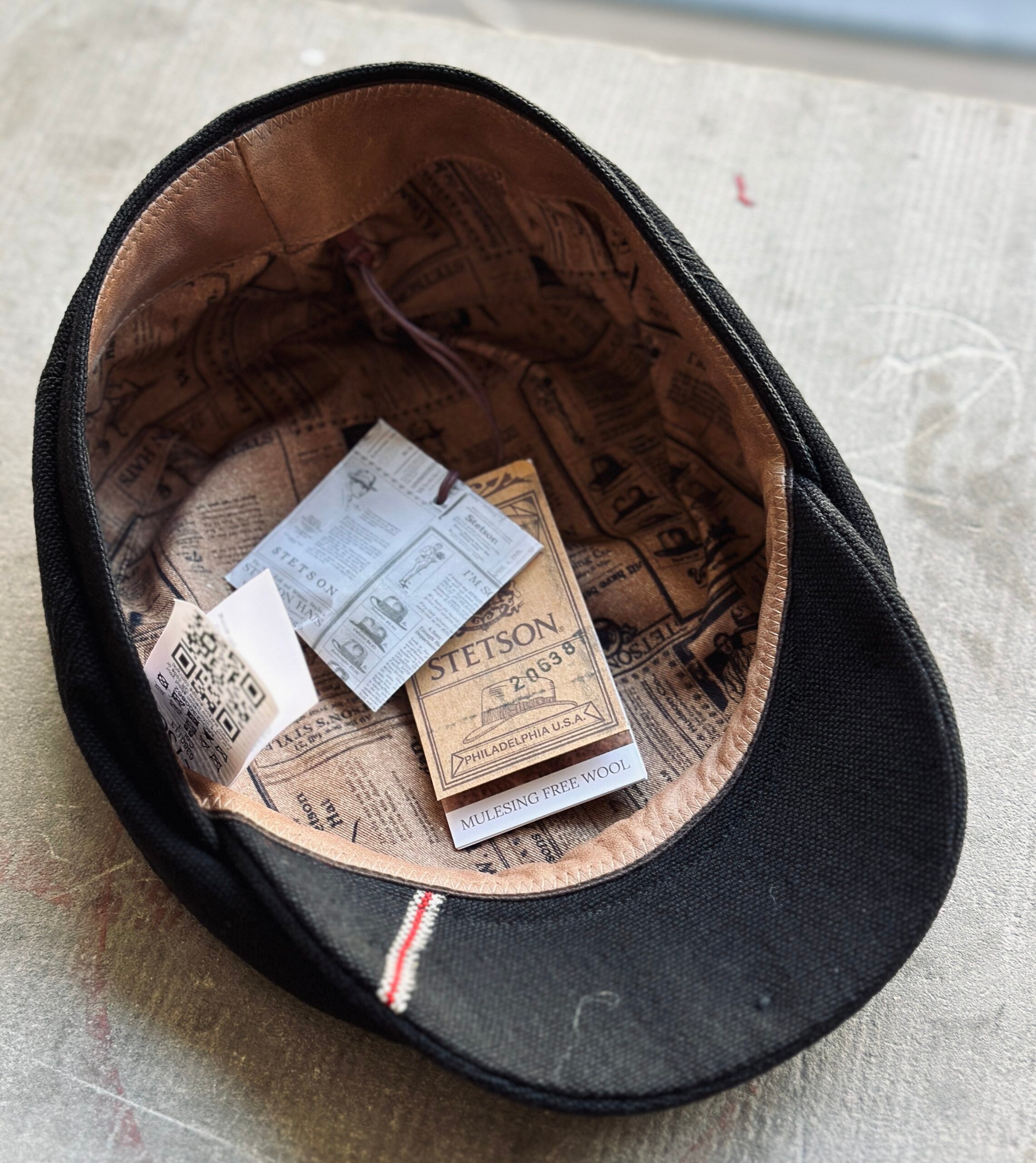 Stetson | 6380113 1 | Driver Cap Wool Selvage | black