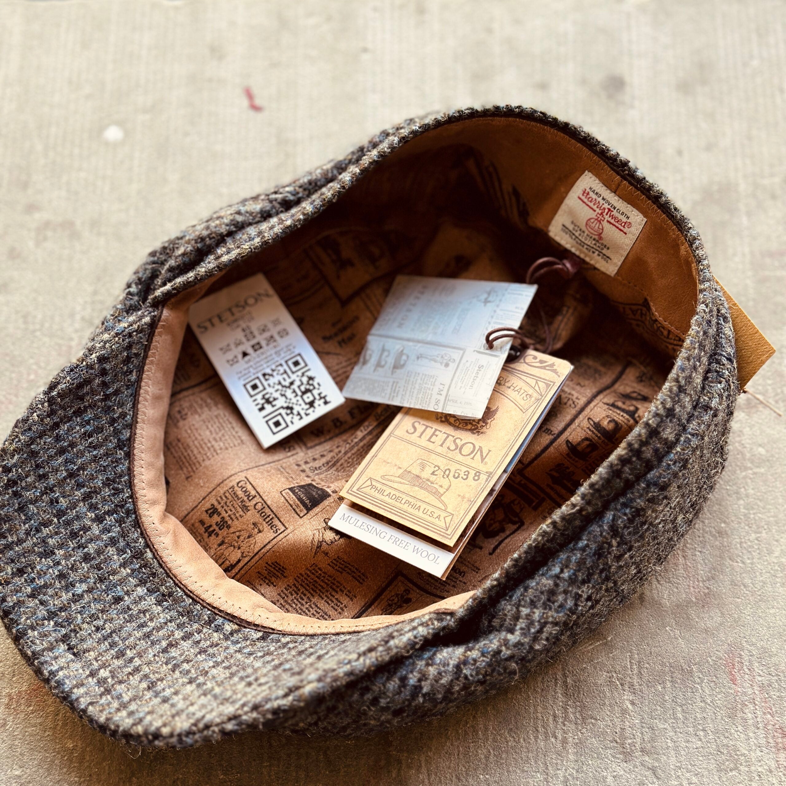 Stetson | 6380210 123 | Driver Cap Harris Tweed