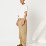 Merz b. Schwanen | PANTS03 | Pleated front Pants | Khaki