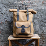 Croots | BT25 | British Twill Rolltop Backpack | Tan