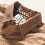 Ginew | Wax Rider Coat | Brown Gently Strikes Lining