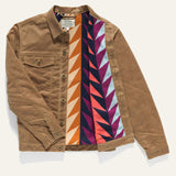 Ginew | Wax Rider Coat | Brown Gently Strikes Lining